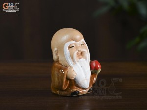 Bộ tượng gốm tiểu tam đa Phúc Lộc Thọ, cao 7,5cm (Màu ngẫu nhiên)