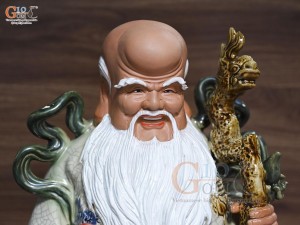 Bộ tượng Tam Đa Phúc - Lộc - Thọ Men Rạn Cổ, cao  63cm