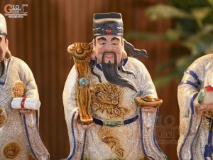 Bộ tượng Tam Đa Phúc - Lộc - Thọ Men Rạn Cổ, cao 42cm