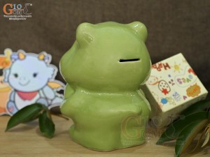 Búp bê tiết kiệm dâu tây màu xanh, cao 18cm