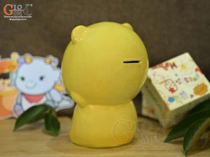 Búp bê tiết kiệm màu vàng ngộ nghĩnh, cao 17cm
