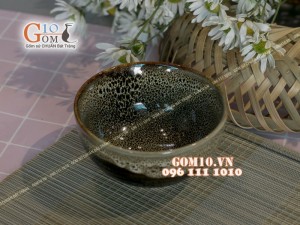 Bát cơm men gấm vàng