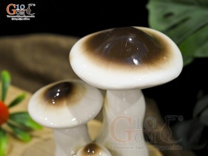 Cây nấm gốm decor màu nâu, cao 15cm