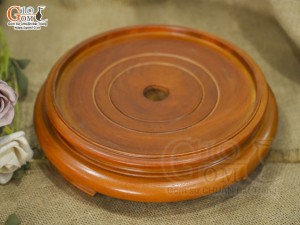 Chân kê gỗ nguyên tấm bát hương, đường kính 25cm 