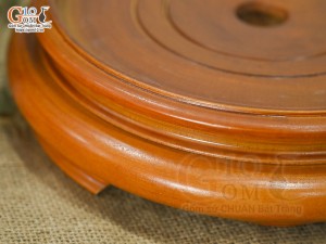 Chân kê gỗ nguyên tấm bát hương, đường kính 25cm 