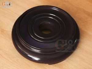 Chân kê gỗ nguyên tấm màu đen nhám, đường kính 18cm