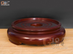 Chân kê gỗ nguyên tấm màu nâu, đường kính 16cm