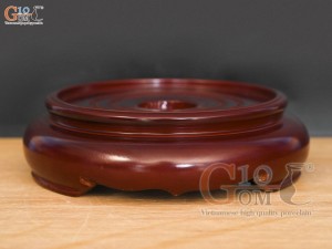 Chân kê gỗ nguyên tấm màu nâu, đường kính 16cm