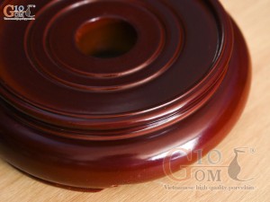 Chân kê gỗ nguyên tấm màu nâu, đường kính 16cm