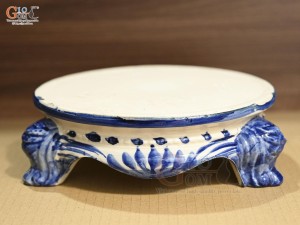 Chân kỷ sứ men xanh, đường kính 25cm