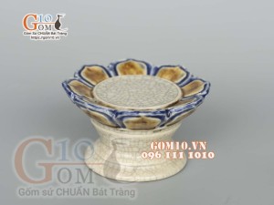 Chân nến men rạn nổi