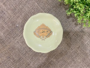 Chân nến thấp họa tiết Vàng kim, đường kính 10cm