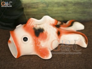 Chậu cá vàng sứ treo tường, kích thước 26x15cm Chậu cá vàng sứ treo tường, kích thước 26x15cm