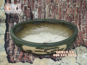 Chậu cây dáng dẹt, đường kính 33cm