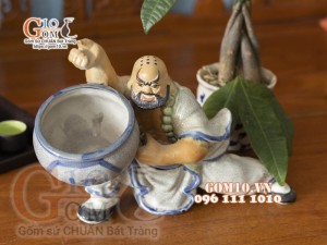 Chậu tượng trồng cây dáng Lỗ Trí Thâm Lộc, cao 24cm