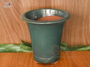 Chậu cây men hỏa biến miệng loe, đường kính 14cm