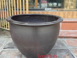 Chậu cây men nâu, đường kính miệng 63cm