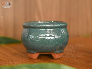 Chậu cây mini men hỏa biến, đường kính 8cm