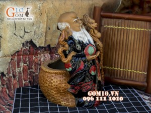 Chậu tượng trồng cây dáng Ông Thọ, 22cm