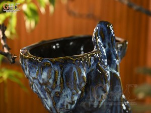 Chậu Lý Bạch say trăng men hoả biến, cao 42cm