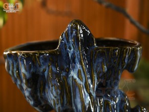 Chậu Lý Bạch say trăng men hoả biến, cao 42cm