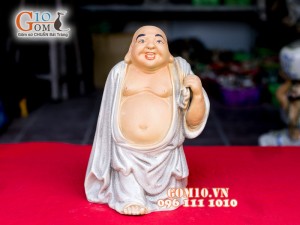 Chậu tượng di lạc khoác túi 31 x 17cm