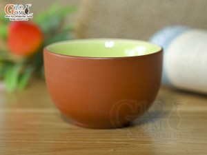 Chén gốm tử sa đỏ lẻ, đường kính 6cm