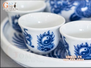 Chén thờ men trắng Phúc Lộc