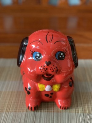 Chó đốm tiết kiệm màu đỏ cao 20cm