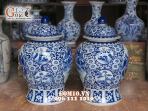 Chóe đại men rong cổ vẽ cảnh sơn thủy 40 Lít ( Hàng vẽ tay )