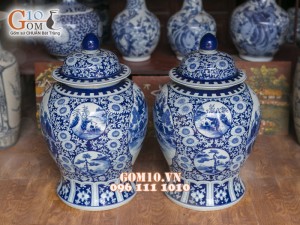 Chóe đại men rong cổ vẽ cảnh sơn thủy 40 Lít ( Hàng vẽ tay )