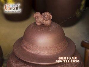 Chóe gốm đất đỏ họa tiết rồng 20L