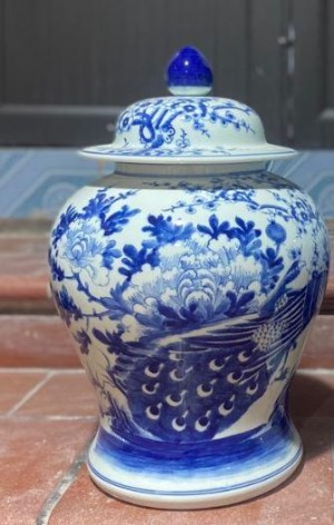 Chóe men lam cổ vẽ Công Đào, 7L