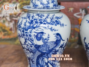 Chóe men rong cổ vẽ Trĩ Đào 7Lít ( Hàng vẽ tay )