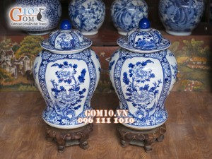 Chóe men rong cổ vẽ Tứ Cảnh 40 Lít ( Hàng vẽ tay )