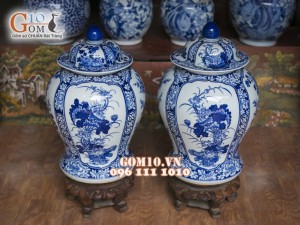 Chóe men rong cổ vẽ Tứ Cảnh 40 Lít ( Hàng vẽ tay )