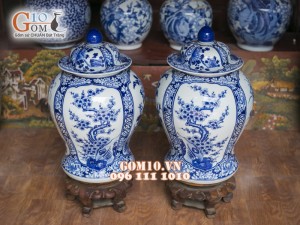 Chóe men rong cổ vẽ Tứ Cảnh 40 Lít ( Hàng vẽ tay )