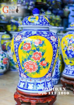 Đôi chóe tứ cảnh vẽ màu cao cấp 40 lít