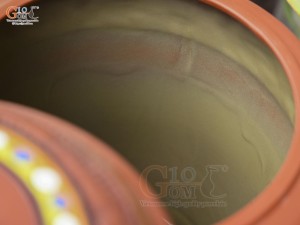 Chum gốm đất đỏ đựng gạo khắc hoa Sen Đại Cát, 10kg