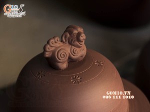 Chóe gốm đựng gạo họa tiết Rồng, 45kg