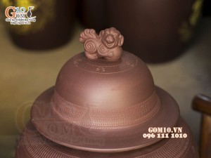 Chóe gốm đựng gạo họa tiết Rồng, 45kg