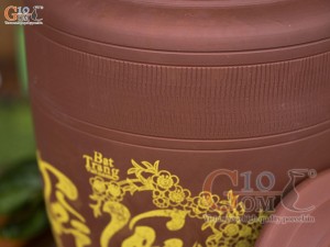Chum gốm đựng gạo Tài Lộc, 15kg