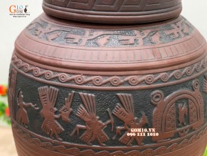 Chum gốm ngâm rượu Đông Sơn Âu Lạc, 30L (Có Vòi)