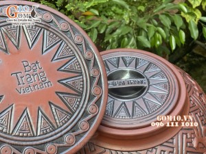 Chum gốm ngâm rượu khắc nổi Cửu Ngư Quần Hội, 50 Lít