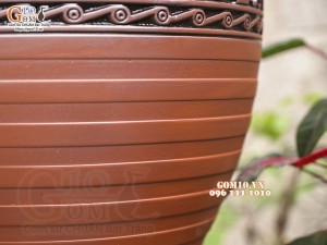 Chum gốm ngâm rượu vai vuông khắc Trống Đồng, 30 lít