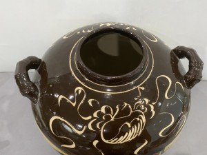 Chum rượu dáng vò men màu vẽ Cô Tấm, 10L