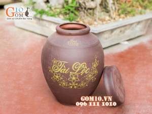Chum gốm ngâm rượu Tài Lộc, 20L