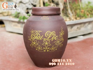 Chum gốm ngâm rượu Tài Lộc, 6 Lít
