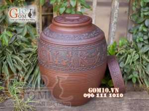 Chum gốm ngâm rượu Đông Sơn Âu Lạc, 20L