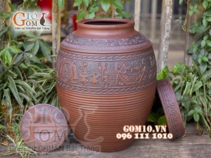 Chum gốm ngâm rượu Đông Sơn Âu Lạc, 20L